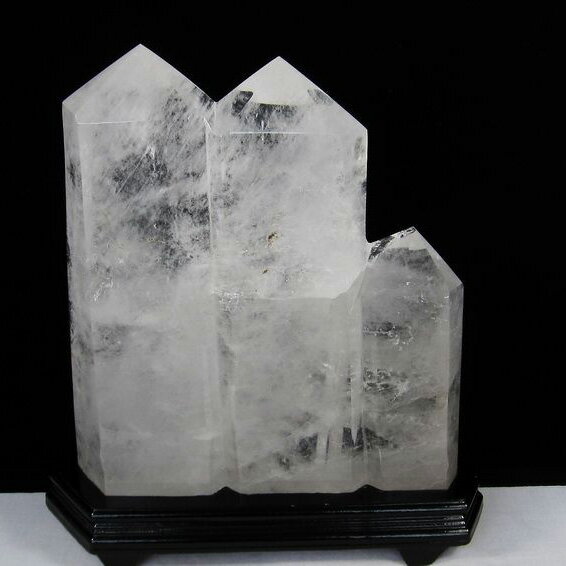14.7Kg 水晶 六角柱 ダブルポイント crystal quartz 浄化 パワーチャージ 純粋 台座付属 一点物 送料無料 162-154