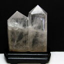 3.4Kg 水晶 六角柱 ダブルポイント 浄化 crystal quartz パワーチャージ 純粋 台座付属 一点物 送料無料 162-160