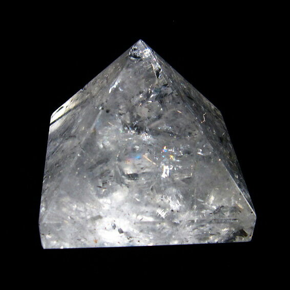 水晶 ピラミッド 置物 ロッククリスタル Pyramid 透明 クリスタル 原石 Crystal Quartz 浄化 開運 天然 水晶 一点物 145-574
