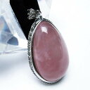 ローズクォーツ ペンダント ばら石英 ペンダントトップ rosequartz 紅水晶 pendant ピンク 水晶 メンズ レディース 一点物 送料無料 112-6711