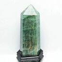 2.9Kg フローライト ポイント 蛍石 六角柱 fluorite ほたる石 台座付属 一点物 送料無料 162-300