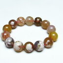 チェリーブロッサムアゲート ブレスレット 15mm 桜メノウ ブレス bracelet 一点物 送料無料 111-24542