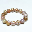 チェリーブロッサムアゲート ブレスレット 15mm 桜メノウ ブレス bracelet 一点物 送料無料 111-24545