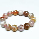 チェリーブロッサムアゲート ブレスレット 16mm 桜メノウ ブレス bracelet 一点物 送料無料 111-24548