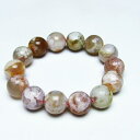 チェリーブロッサムアゲート ブレスレット 16mm 桜メノウ ブレス bracelet 一点物 送料無料 111-24549