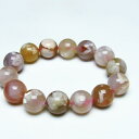 チェリーブロッサムアゲート ブレスレット 16mm 桜メノウ ブレス bracelet 一点物 送料無料 111-24551
