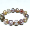 チェリーブロッサムアゲート ブレスレット 16mm 桜メノウ ブレス bracelet 一点物 送料無料 111-24554