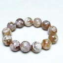 チェリーブロッサムアゲート ブレスレット 18mm 桜メノウ ブレス bracelet 一点物 送料無料 111-24558