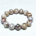 チェリーブロッサムアゲート ブレスレット 17mm 桜メノウ ブレス bracelet 一点物 送料無料 111-24560