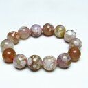 チェリーブロッサムアゲート ブレスレット 16mm 桜メノウ ブレス bracelet 一点物 送料無料 111-24565