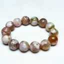 チェリーブロッサムアゲート ブレスレット 16mm 桜メノウ ブレス bracelet 一点物 送料無料 111-24566