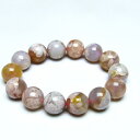 チェリーブロッサムアゲート ブレスレット 14mm 桜メノウ ブレス bracelet 一点物 送料無料 111-24575