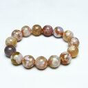チェリーブロッサムアゲート ブレスレット 14mm 桜メノウ ブレス bracelet 一点物 送料無料 111-24579