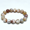 チェリーブロッサムアゲート ブレスレット 14mm 桜メノウ ブレス bracelet 一点物 送料無料 111-24588