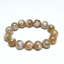 チェリーブロッサムアゲート ブレスレット 14mm 桜めのう 瑪瑙 ブレス agate bracelet 一点物 送料無料 111-26378