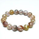 チェリーブロッサムアゲート ブレスレット 14mm 桜めのう 瑪瑙 ブレス agate bracelet 一点物 送料無料 111-26379
