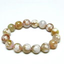 チェリーブロッサムアゲート ブレスレット 14mm 桜めのう 瑪瑙 ブレス agate bracelet 一点物 送料無料 111-26382