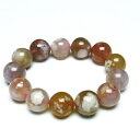 チェリーブロッサムアゲート ブレスレット 17mm 桜めのう 瑪瑙 ブレス agate bracelet 一点物 送料無料 111-26391