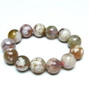 チェリーブロッサムアゲート ブレスレット 17mm 桜めのう 瑪瑙 ブレス agate bracelet 一点物 送料無料 111-26393