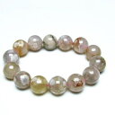 チェリーブロッサムアゲート ブレスレット 15mm 桜めのう 瑪瑙 ブレス agate bracelet 一点物 送料無料 111-26395