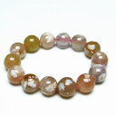 チェリーブロッサムアゲート ブレスレット 15mm 桜めのう 瑪瑙 ブレス agate bracelet 一点物 送料無料 111-26401