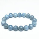 アクアマリン ブレスレット 12mm 藍玉 ブレス aqua marine bracelet 3月の誕生石 メンズ レディース 一点物 送料無料 111-268...