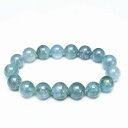 アクアマリン ブレスレット 12mm 藍玉 ブレス aqua marine bracelet 3月の誕生石 メンズ レディース 一点物 送料無料 111-269...