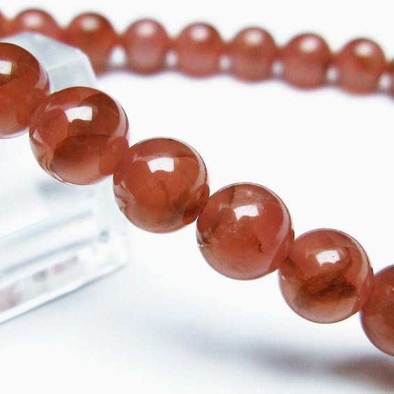 ＼P5倍＆最大2,000円OFF／ インカローズ ブレスレット 7mm 菱マンガン鉱 ロードクロサイト ブレス inca rose インカの薔薇 bracelet メンズ レディース 一点物 メール便可 [M便 1/10] 111-27480