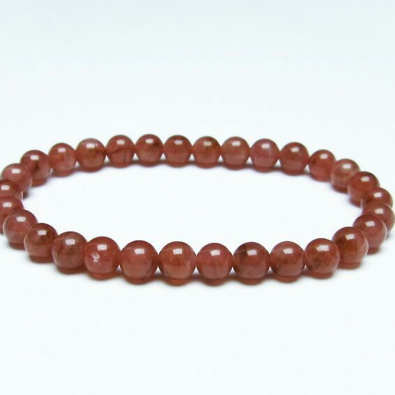 ＼P5倍＆最大2,000円OFF／ インカローズ ブレスレット 6mm 菱マンガン鉱 inca rose インカの薔薇 bracelet ロードクロサイト ブレス メンズ レディース 一点物 メール便可 [M便 1/10] 111-27491