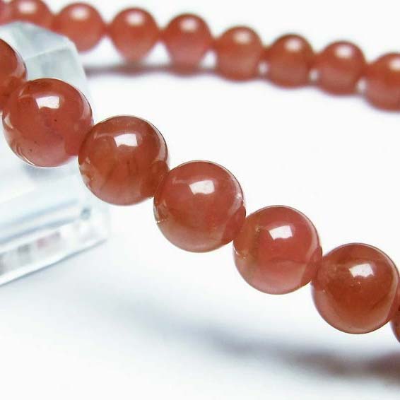 ＼P5倍＆最大2,000円OFF／ インカローズ ブレスレット 7mm 菱マンガン鉱 inca rose インカの薔薇 bracelet ロードクロサイト ブレス メンズ レディース 一点物 メール便可 [M便 1/10] 111-27552