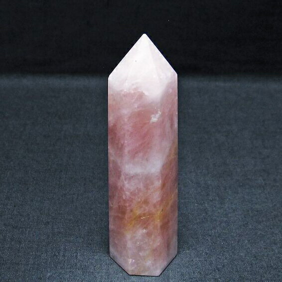 ローズクォーツ ポイント 六角柱 rose quartz ばら石英 一点物 142-5887