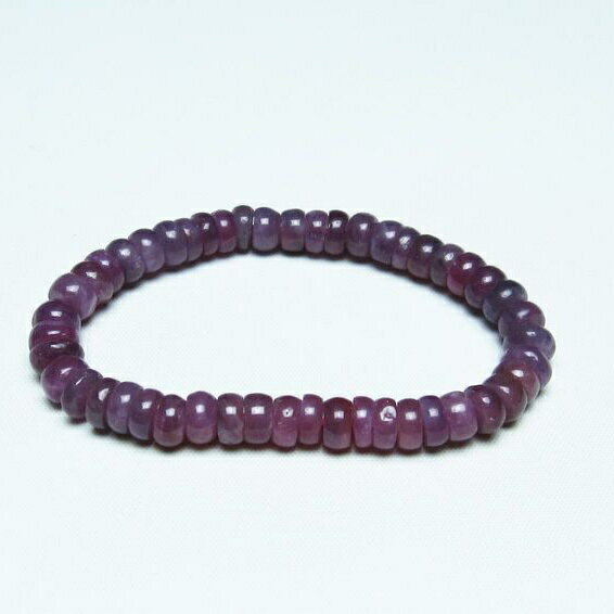 ルビー ブレスレット 7mm 紅玉 ブレス ruby bracelet 一点物 送料無料 111-28740
