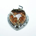 ガーデンクォーツ ペンダント ハート 苔入り水晶 ペンダントトップ gardenquartz 庭園水晶 Heart pendant 事業運 健康運 ガーデン水晶...