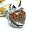 \18日はポイント5倍/ ガーデンクォーツ ペンダント ハート 庭園水晶 Heart ペンダントトップ pendant gardenquartz 事業運 健康運...