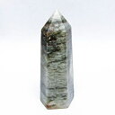 ガーデンクォーツ 六角柱 gardenquartz 水晶ポイント 苔入り水晶 ガーデンファントム 庭園水晶 原石 ガーデン水晶 メンズ レディース 一点物 142-4755