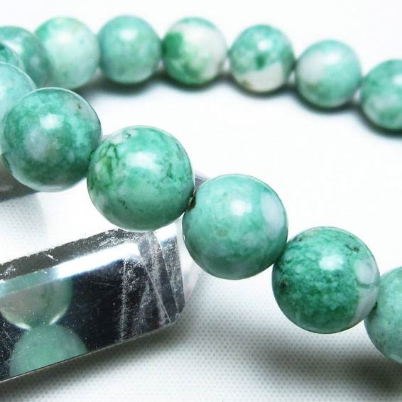 バリサイト ブレスレット 11mm Variscite bracelet ユタライト バリシア石 ブレス バリッシャー石 パワーストーン 天然石 一点物 メール便可  111-29026