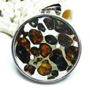 パラサイト隕石 ペンダント Pallasite Meteorite オリビン メテオライト 石鉄隕石 pendant ペンダントトップ パワーストーン 天然石 ...