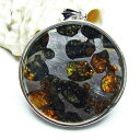 パラサイト隕石 ペンダント 石鉄隕石 pendant ペンダントトップ Pallasite Meteorite メテオライト オリビン パワーストーン 天然石 ...