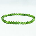 ペリドット ブレスレット 5mm カンラン石 bracelet peridot ブレス 8月の誕生石 メンズ レディース 一点物 メール便可 [M便 1/10] 111-19153