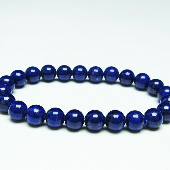 ラピスラズリ ブレスレット 8mm 瑠璃 ブレス bracelet lapis lazuli 9月 12月の誕生石 七宝 開運 風水 メンズ ディース 一点物 [送料無料] 111-31090