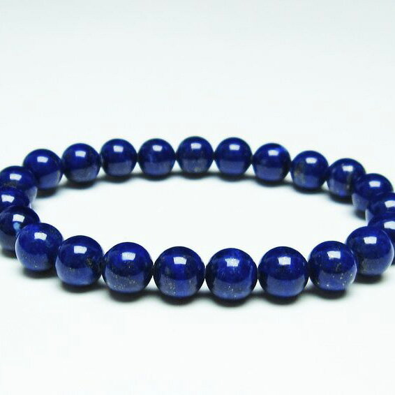 ラピスラズリ ブレスレット 8mm 瑠璃 ブレス bracelet lapis lazuli 9月 12月の誕生石 七宝 開運 風水 メンズ ディース 一点物 送料無料 111-31096