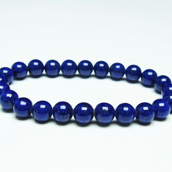 ラピスラズリ ブレスレット 8mm lapis lazuli 瑠璃 ブレス bracelet 9月 12月の誕生石 七宝 開運 風水 メンズ ディース 一点物 送料無料 111-31097