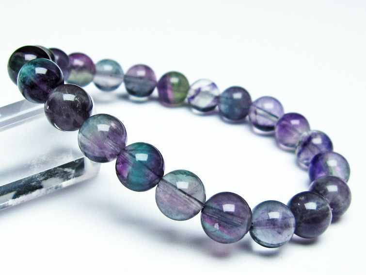 フローライト ブレスレット 9mm fluorite bracelet 螢石 蛍石 ほたる石 ブレス フロースパー メンズ レディース 一点物 メール便可 [M便 1/10] 111-31767 2