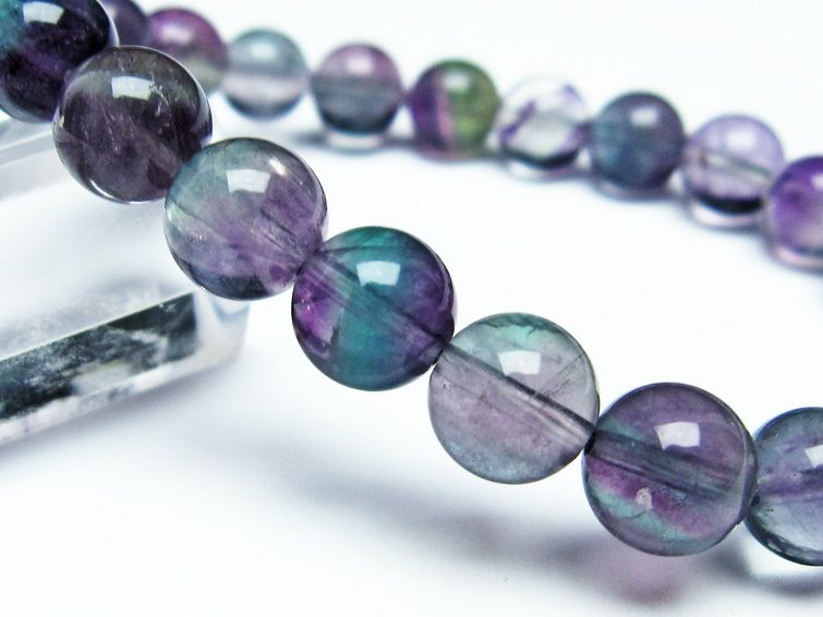 フローライト ブレスレット 9mm fluorite bracelet 螢石 蛍石 ほたる石 ブレス フロースパー メンズ レディース 一点物 メール便可 [M便 1/10] 111-31767 3