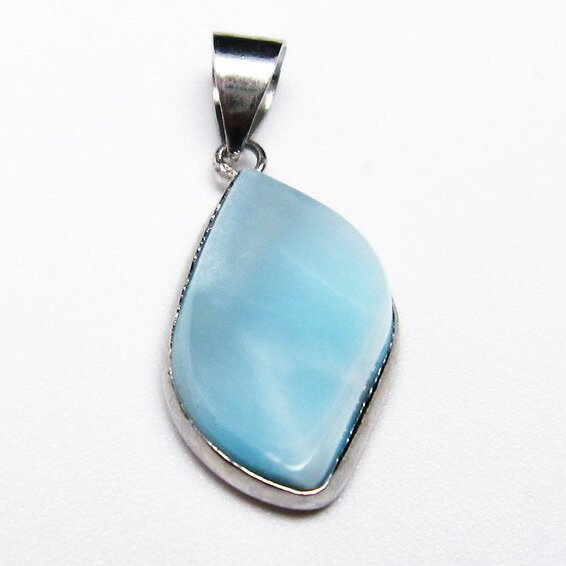 ラリマー ペンダント ラリマール ソーダ珪灰石 ペンダントトップ larimar ブルーペクトライト pectolite Pendant アクセサリー メンズ レディース 一点物 メール便可  112-9462