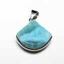 ラリマー ペンダント ソーダ珪灰石 ペンダントトップ pectolite Pendant ラリマール larimar ブルーペクトライト アクセサリー メンズ ...