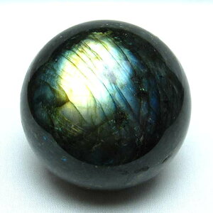 ラブラドライト 丸玉 74mm ラブラドル長石 スフィア 曹灰長石 原石 置物 Labradorite フェルドスパー シラー 一点物 151-5042