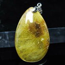 プラチナルチルクォーツ ペンダント 針入り水晶 ペンダントトップ rutilated quartz pendant 水晶 メンズ レディース 一点物 メール便可...
