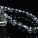 プラチナルチルクォーツ ブレスレット 7mm プラチナルチル ブレス bracelet ブルッカイトインクォーツ メンズ レディース 一点物 送料無料 111-...