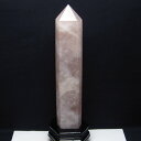 1.6Kg ローズクォーツ ポイント 六角柱 台座付属 rosequartz ばら石英 パワーストーン 天然石 送料無料 一点物 152-2628